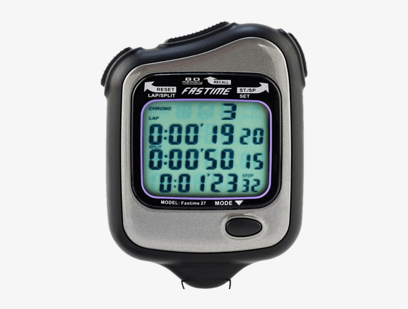 80 Lap Memory Stopwatch - Fastime 27 Stopwatch, transparent png #902171
