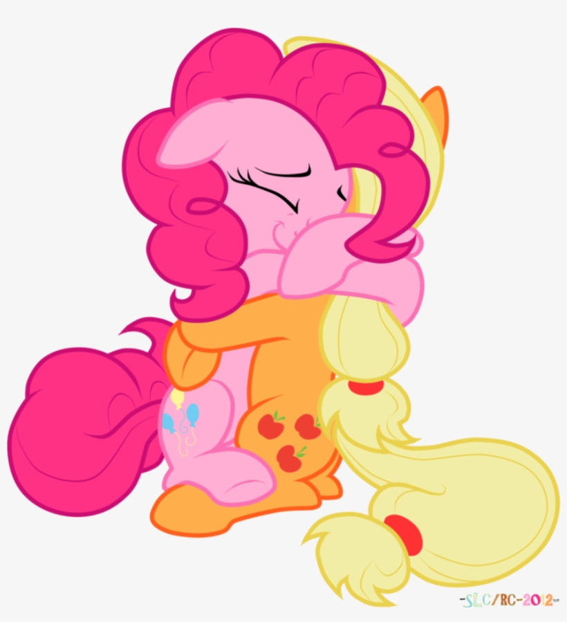 And Applejack Hug , - Pinkie Pie Hugging Applejack, transparent png #902172