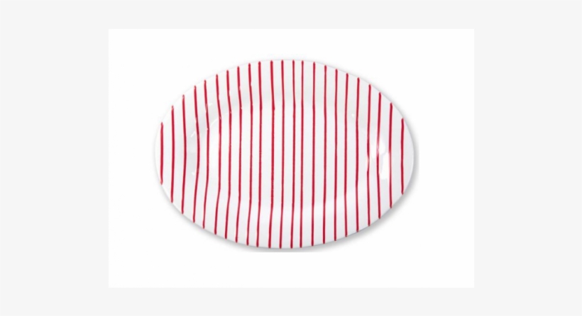 Red Striped Medium Oval Platter By Belleandjune - Medium Oval Platter, transparent png #902224