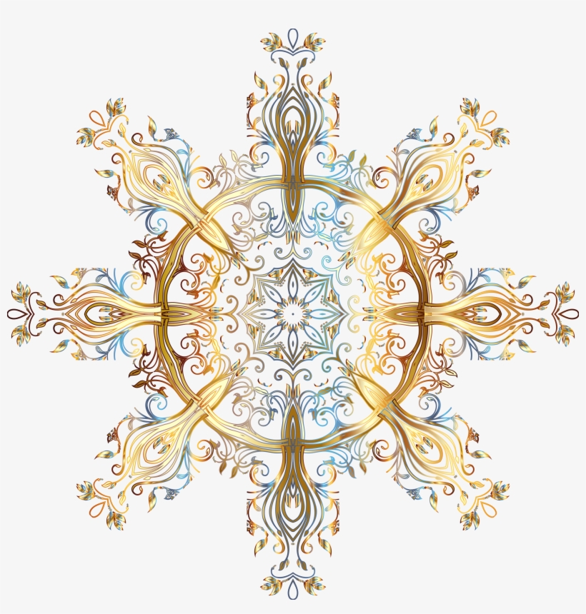 Chromatic Gold Flourish Ornament 4 No Background Graphic - Gold Ornament Transparent Background, transparent png #902637