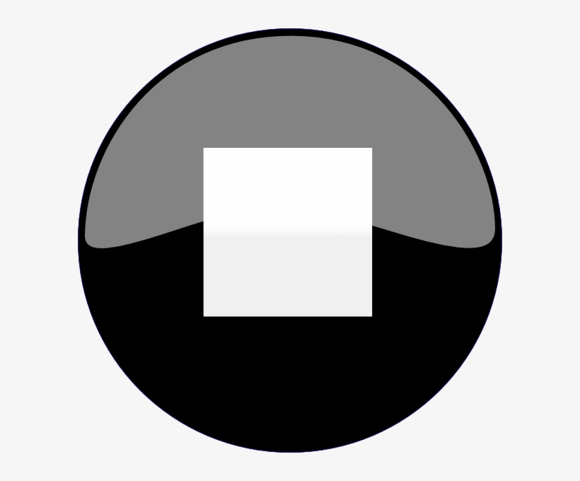 Stop Button Png Black, transparent png #902641