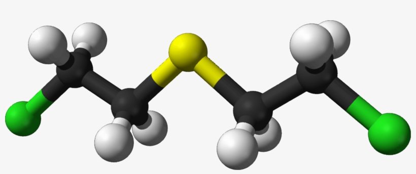 Sulfur Mustard 3d Balls - Mustard Gas Molecule Structure, transparent png #902854