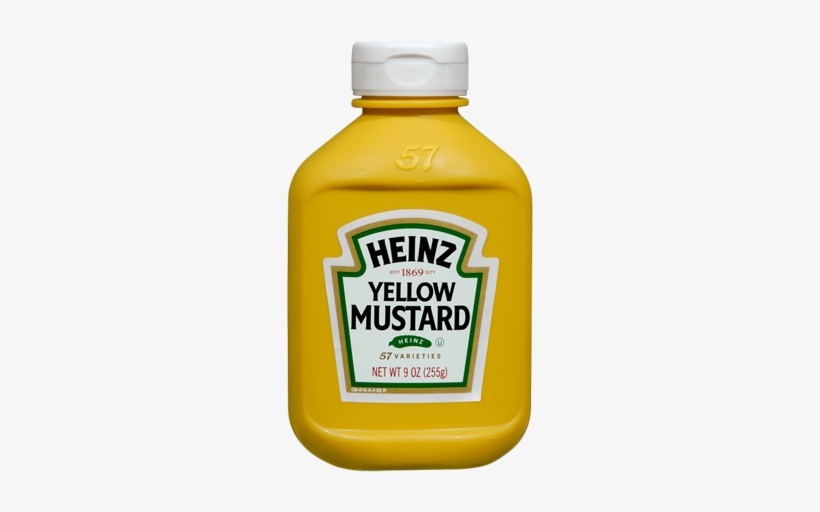 Mustard - Heinz Yellow Mustard - 9 Oz Bottle, transparent png #902942