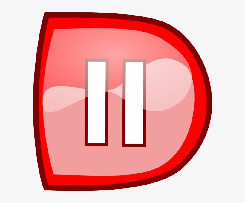 Original Png Clip Art File Red Pause Button Svg Images, transparent png #903350