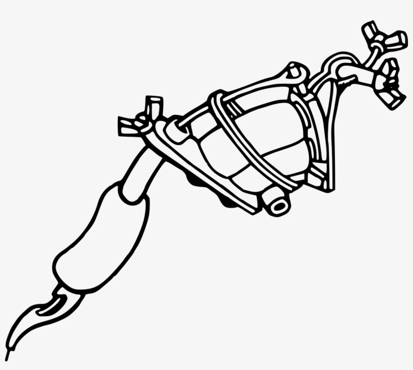 Jpg Free Collection Of Drawing Png High Quality - Tattoo Gun Png, transparent png #903742