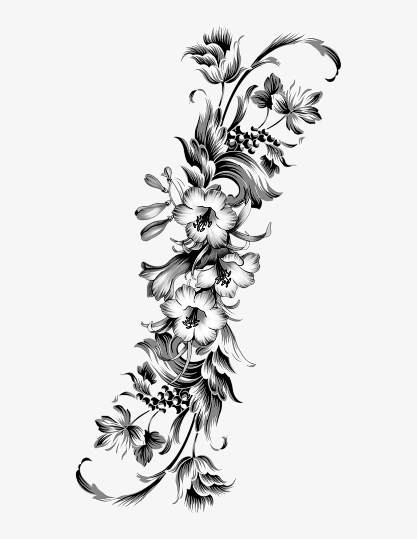 Graphic Library Stock Azalea Drawing Tatoo - Flower Borders And Frames, transparent png #903858