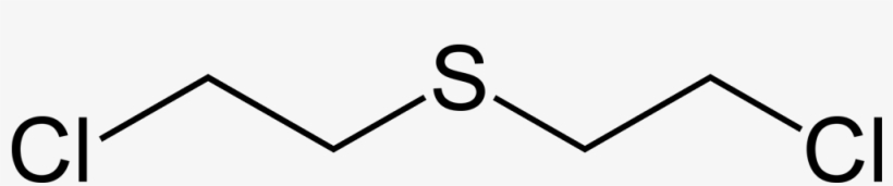 Sulfur Mustard 2d Skeletal - Mustard Gas Structural Formula, transparent png #904019