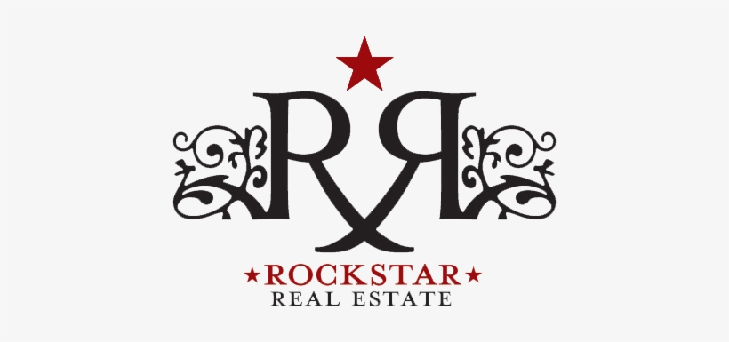 Rock Star Logo With Red Star On Transparent Background - Rockstar Real Estate Logo, transparent png #904303