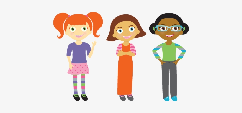 Jpg Transparent Stock Chattergirls Program Allthreegirlsstandingv - Girl Standing Clipart, transparent png #905040