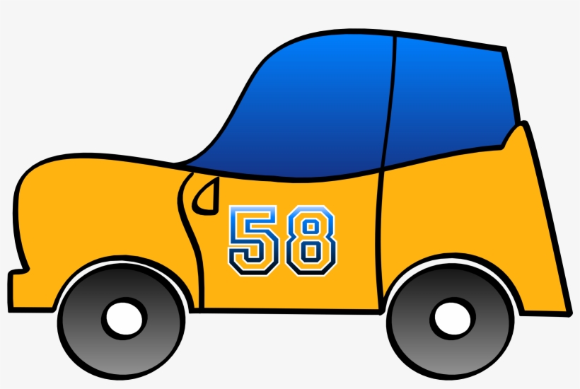 This Free Icons Png Design Of 2d Yellow Fun Car, transparent png #905104