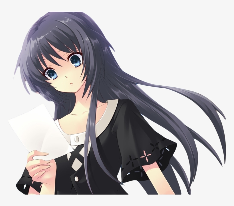 Anime Girls Png - Chicas De Anime De Pelo Negro, transparent png #905295