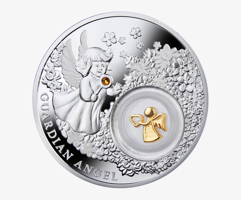 Niue 2014 2$ Guardian Angel Proof Silver Coin - Coin, transparent png #905593