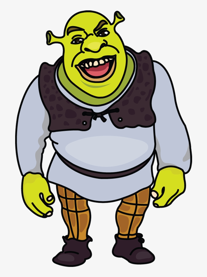 How To Draw Sshrek Step By Http - Shrek Drawing Easy, transparent png #906206