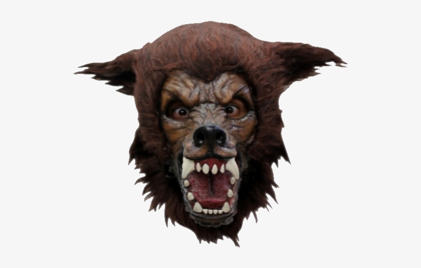 Full Moon Wolf Horror Mask - Mask Head Wolf Big Bad, transparent png #906551