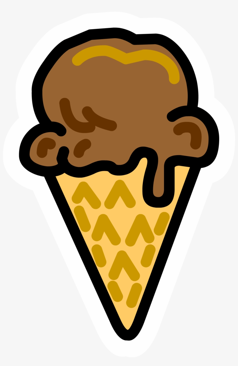 Icecream Cone Pin - Club Penguin Pins Png, transparent png #906894