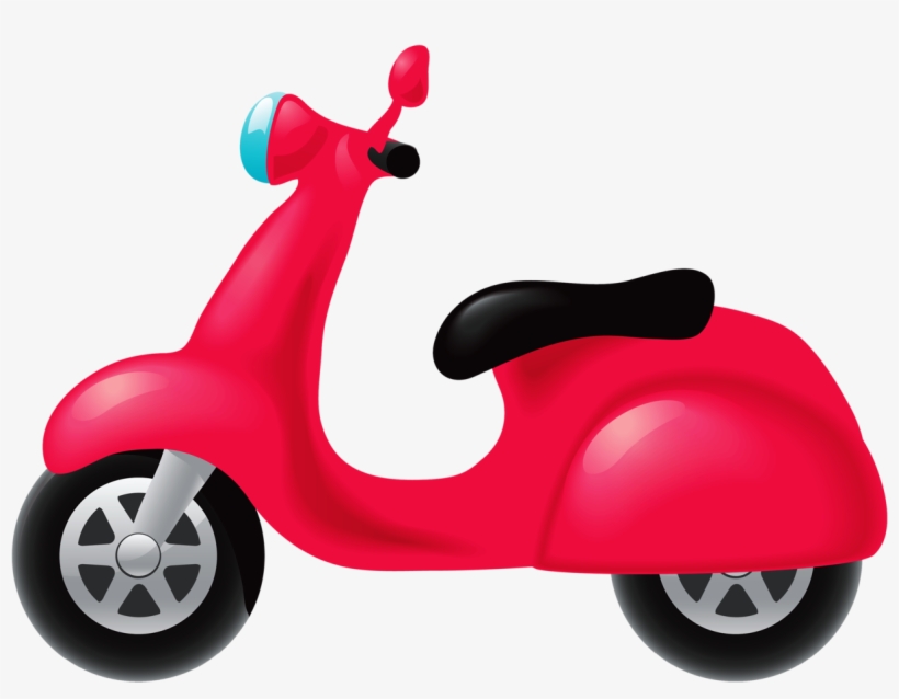 E Clipart Scooter - 機車 卡通, transparent png #907293