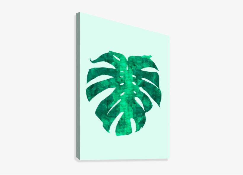 Tropical Leaf I Canvas Print - Set Of Leaves On Pink Background Backpack, transparent png #907376