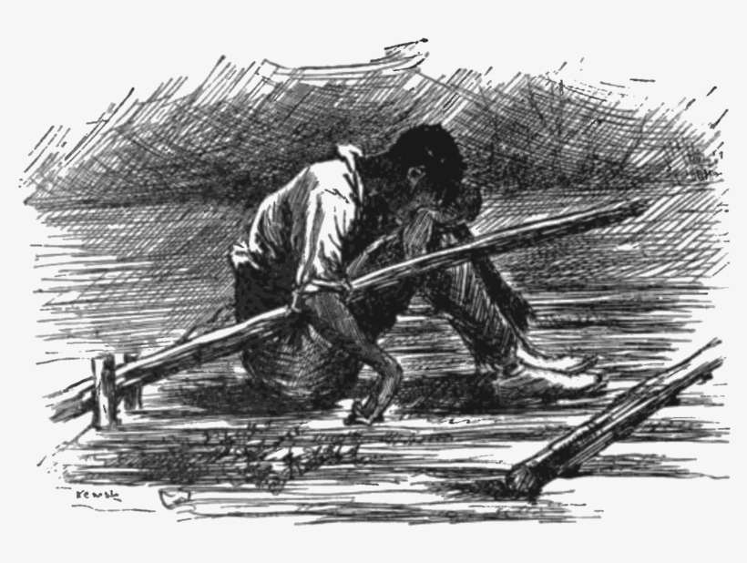 Young People's Pavilion - Clemens Huck Finn 1885nasleep On The Raft Ndrawing, transparent png #907402