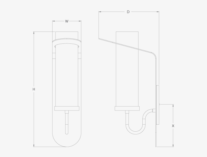 Shown In White With Hewn Brass Accents - Technical Drawing, transparent png #907736