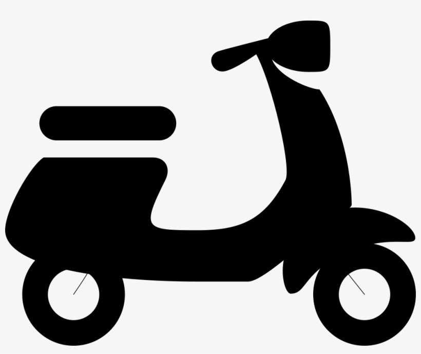Png File - Scooter Black And White, transparent png #907758