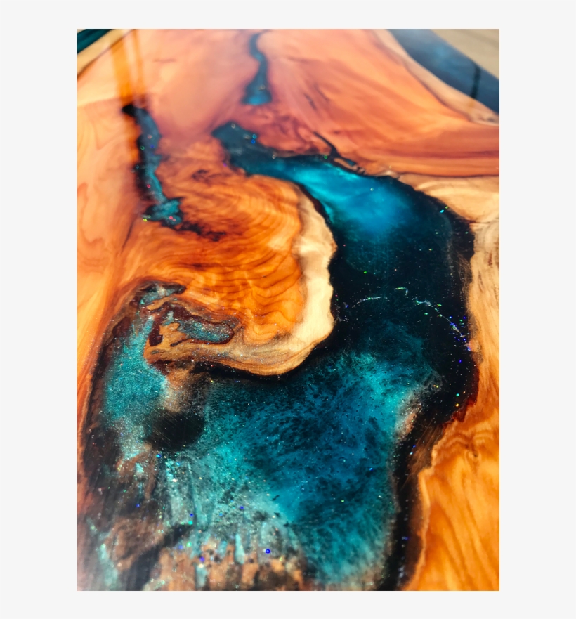 Yew & Reef Blue Resin River Coffee Table Thumbnail - Resin, transparent png #907801