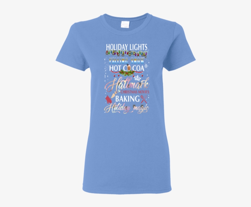 Holiday Lights Falling Snow Hot Cocoa Hallmark Christmas - Stand For The Flag Kneel For The Cross Ladies Short-sleeve, transparent png #908369