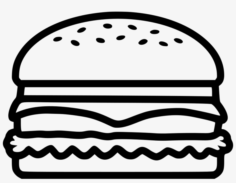 Cheeseburger Comments - Cheeseburger Silhouette, transparent png #909239