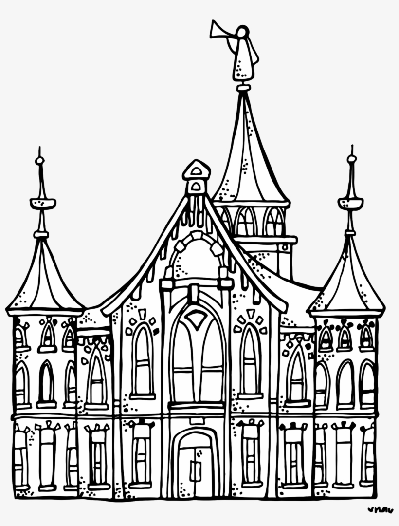 Illustration By Vector Tradition Lds Temple Clipart - Provo City Center Temple Png, transparent png #909353