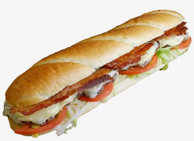 Inch Bacon Cheeseburger Sub Png Cheeseburger Sub - Inch, transparent png #909468
