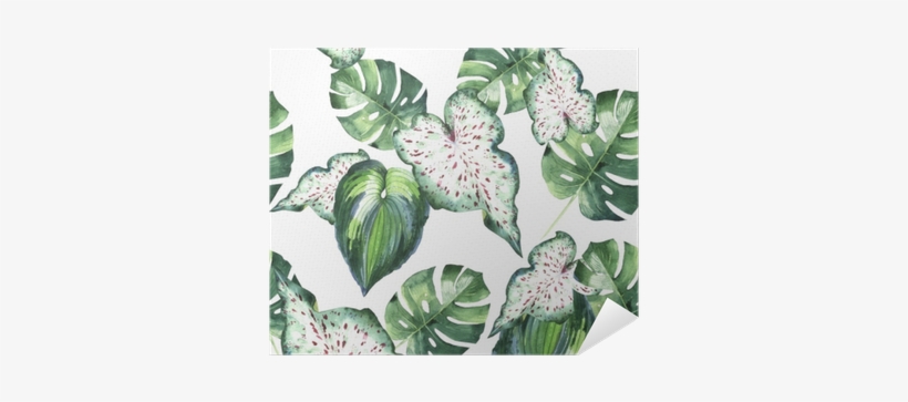 Tropical Hawaii Leaves Palm Tree Pattern In A Watercolor - Parklon Play Mat Botanical Baby Playmat Living Room, transparent png #909806