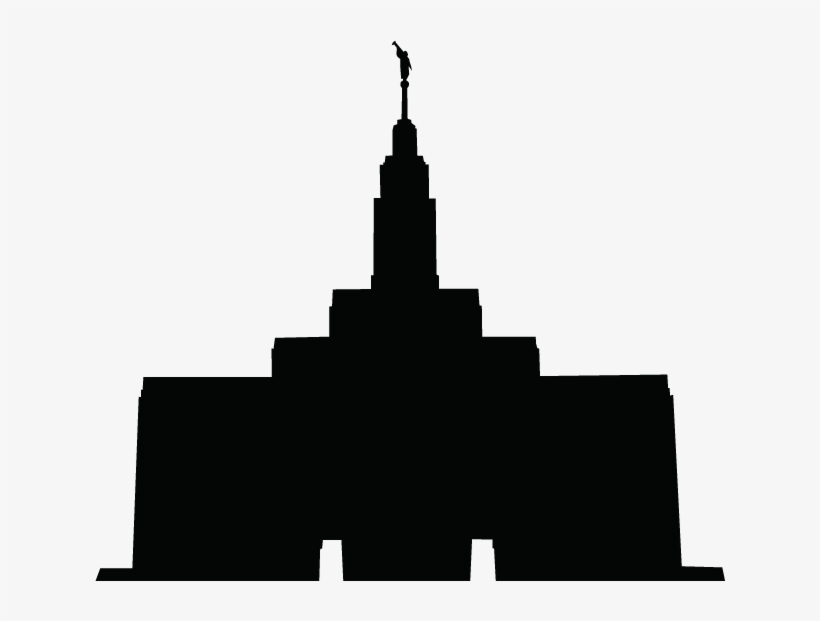 Temple Clipart Silhouette - Draper Temple Silhouette, transparent png #909956