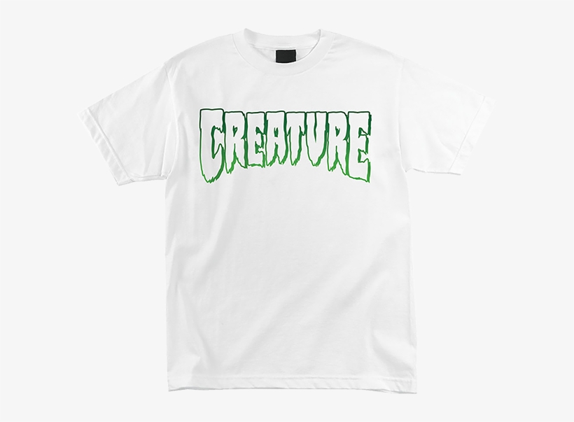 Creature Logo Outline Ss Tshirt M-white - Living On The Hedge, transparent png #9000021