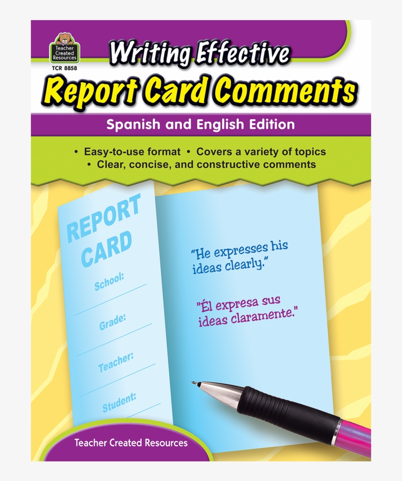 Tcr8858 Writing Effective Report Card Comments - Comments For Parents Teacher Meeting, transparent png #9000435
