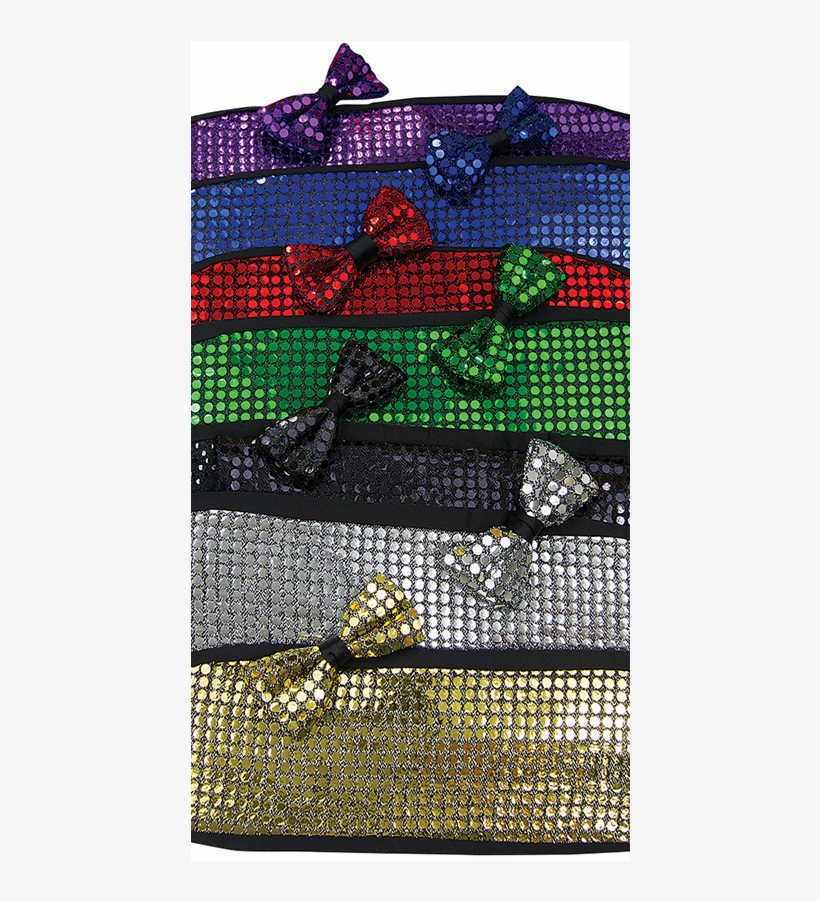 Sequin Bowtie Cummerbund - Webbing, transparent png #9000708