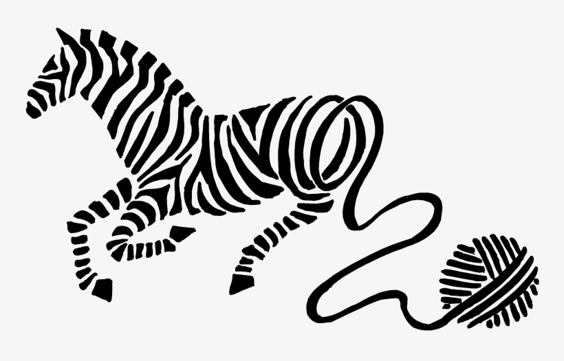Striped Zebra - Knitting, transparent png #9000740