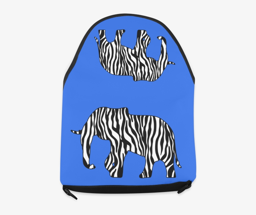 Zebraphant Elephant With Zebra Stripes Black White - Zebra, transparent png #9000999