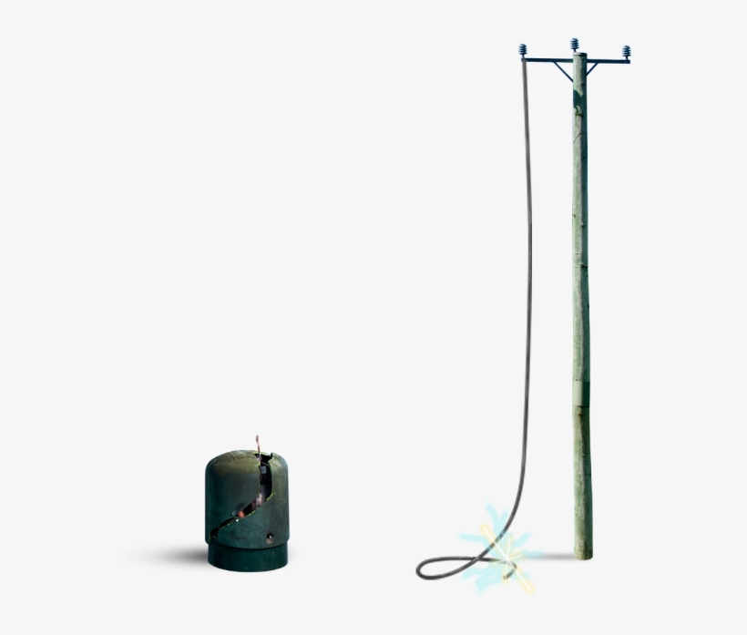 Found In Areas With Underground Power, In Front Of - Wire, transparent png #9001388