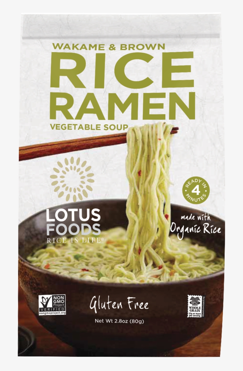 Wakame & Brown Rice Ramen Vegetable Soup - Hot Dry Noodles, transparent png #9003642