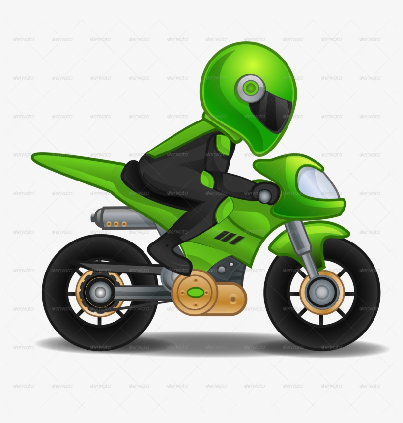 Sports Bike-02 - Motor Bike Cartoon Png, transparent png #9003792