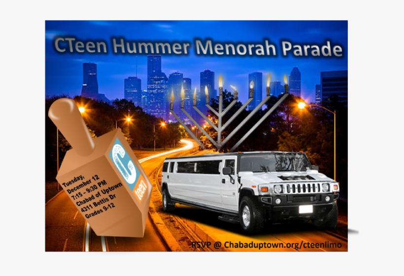 Chanuka Flyer Hummer Nb - Limousine, transparent png #9003945