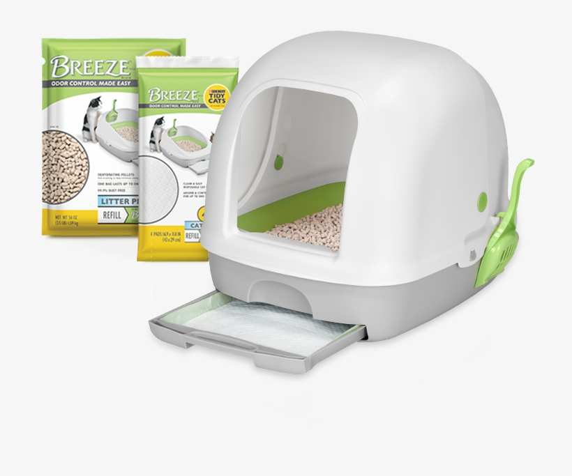 Breeze Hooded Litter Box System - Tidy Cat Breeze Hooded Litter Box, transparent png #9005104