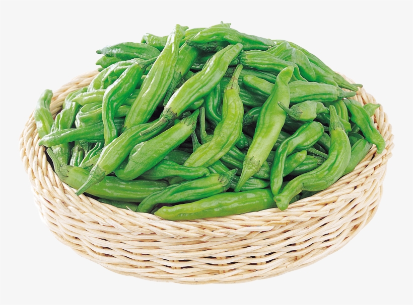 Peppers In Basket - Green Bean, transparent png #9005219