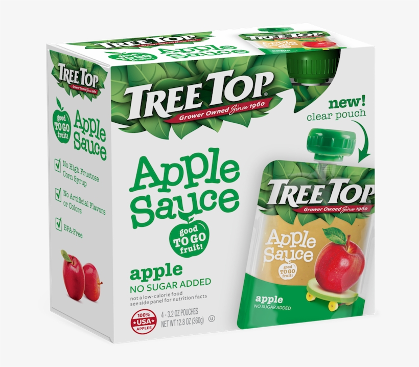 Transparent Pouch Clearly Differentiates Tree Top Apple - Strawberry, transparent png #9006295