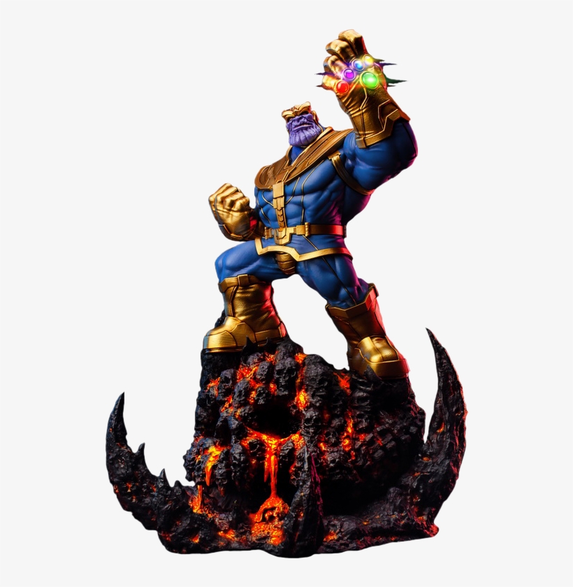 Thanos Triumph Stylised 1/10th Scale Diorama Statue - Thanos, transparent png #9006296