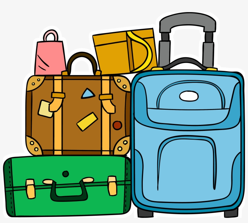 Suitcase Baggage Travel - Cartoon Suitcase, transparent png #9006644