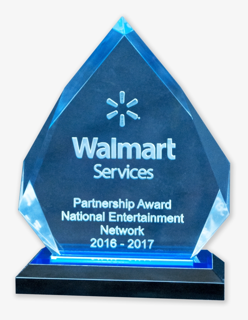 National Entertainment Network Receives Walmart's Services - Trophy, transparent png #9007205