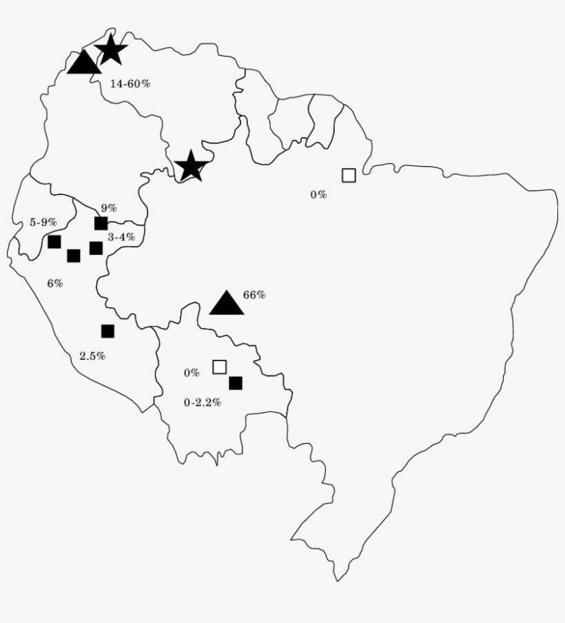 Geographical Distribution Of Hdv In The Amazon And - Atlas, transparent png #9007401