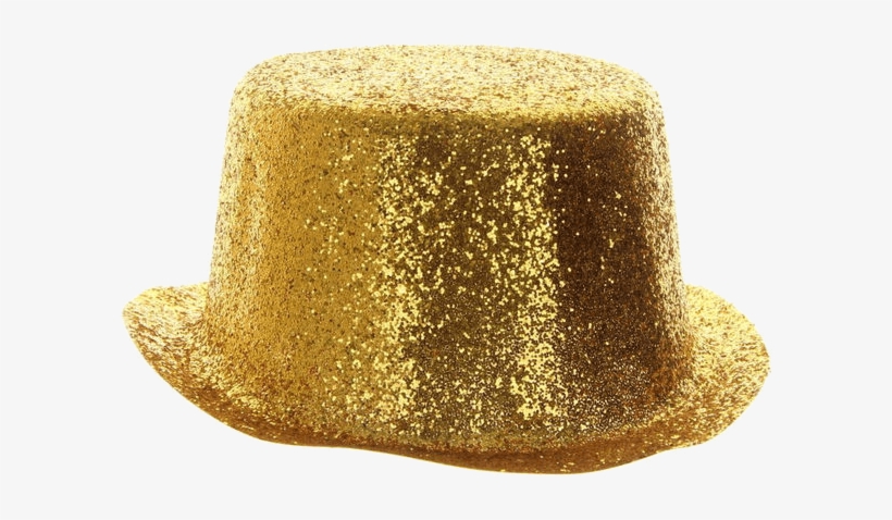 Gold Glitter Top Hat Party Hat Free Transparent Png Download Pngkey - party hat roblox