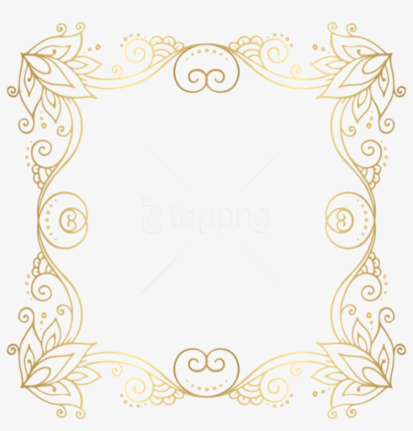 Download Gold Border Frame Png Photo For Designing - Border Line Frame Gold, transparent png #9007656