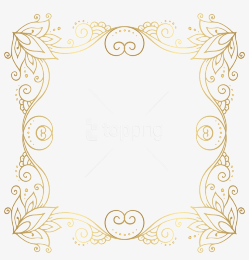 Download Gold Border Frame Png Photo For Designing - Border Line Frame Gold, transparent png #9007656